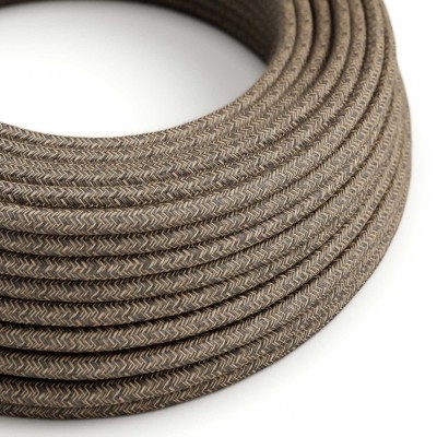 Cable decorativo textil a metros homologado color marrón lino