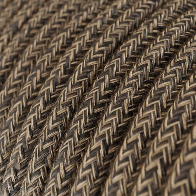 Cable decorativo textil a metros homologado color marrón lino