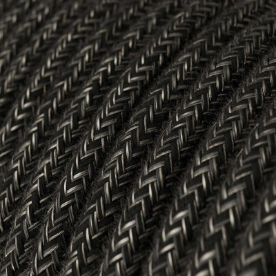 Cable decorativo textil a metros homologado color negro lino