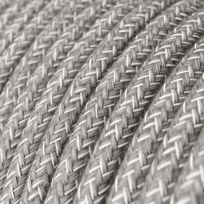 Cable decorativo textil a metros homologado color gris lino