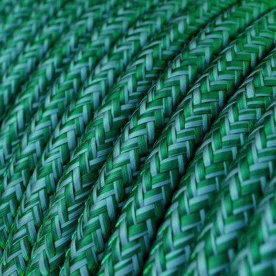 Cable decorativo textil a metros homologado color esmeralda