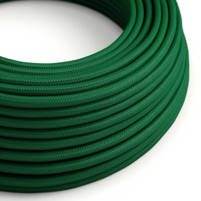 Cable decorativo textil a metros homologado color verde oscuro