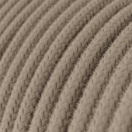 Cable decorativo textil a metros homologado color lino oscuro
