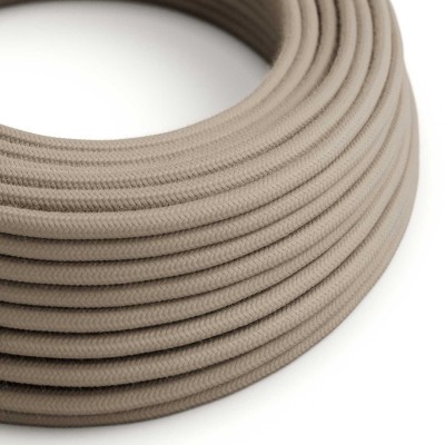Cable decorativo textil a metros homologado color lino oscuro