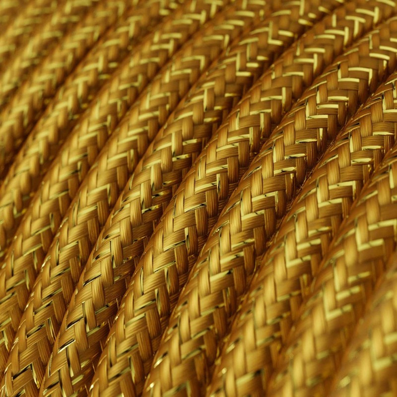 Cable decorativo textil a metros homologado dorado fantasía