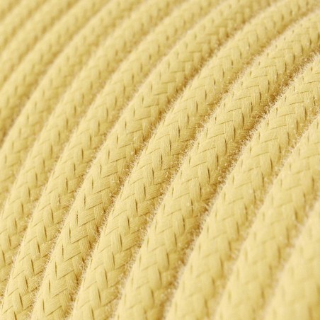 Cable decorativo textil a metros homologado amarrillo suave