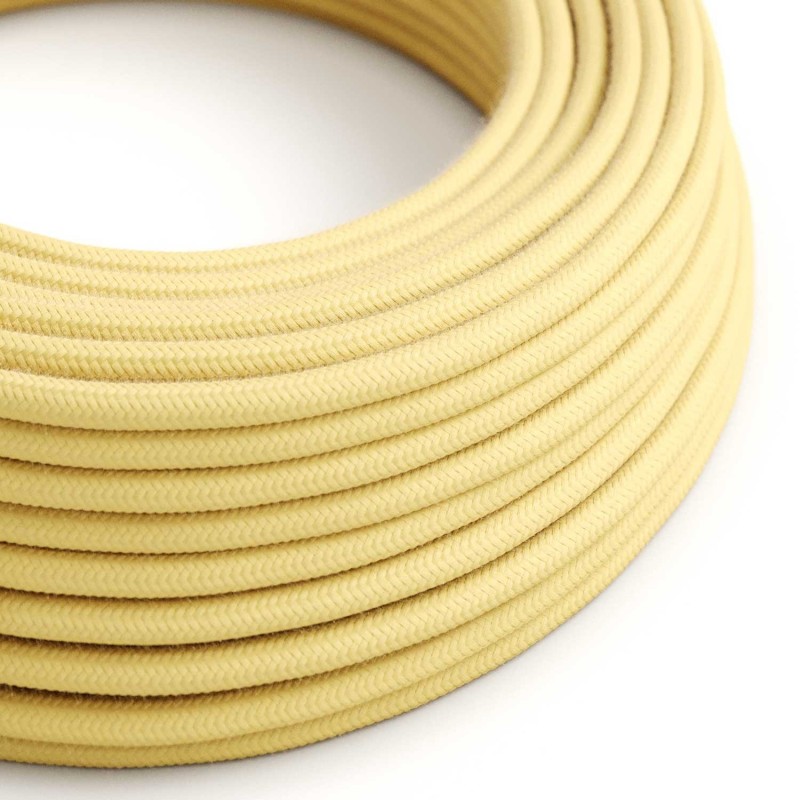 Cable decorativo textil a metros homologado amarrillo suave