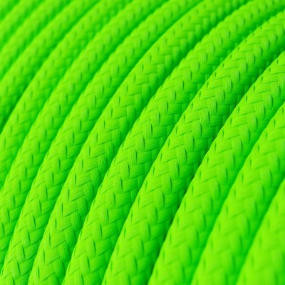 Cable decorativo textil a metros homologado verde fluor