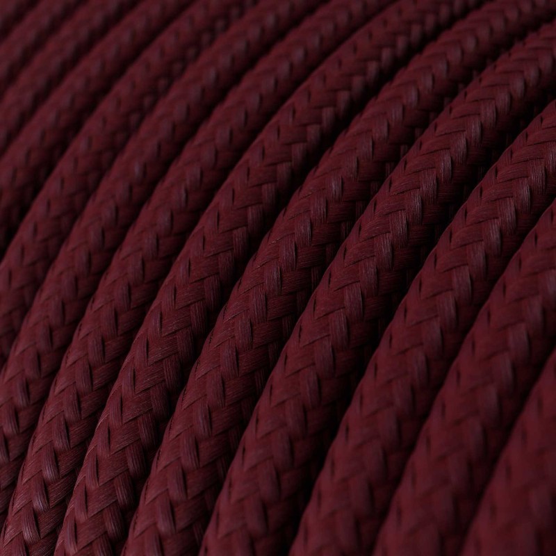 Cable decorativo textil a metros homologado color burdeos