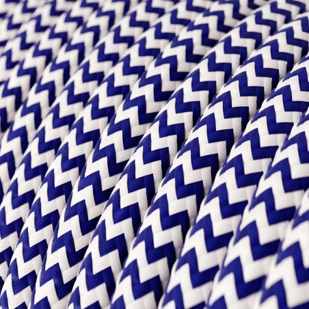 Cable decorativo textil a metros homologado azul bicolor