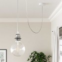 Cable decorativo textil a metros homologado recubierto de cobre plata