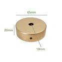 Soporte latón 65mm x 20mm diámetro y una salida