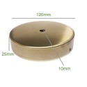 Soporte de latón de 120mm diámetro x 25mm y una salida