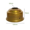 Soporte latón 120mm x 70mm para portalámparas E27
