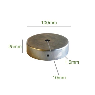Soporte de hierro para pintar 100mm diámetro reforzado