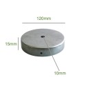 Soporte de hierro 120mm diámetro x 15mm y una salida