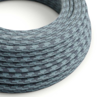 Cable decorativo textil a metros homologado color azul piedra
