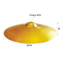 Campana metálica de latón 40mm alto x 250mm diámetro