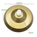 Soporte metal clásico dorado 120mm diámetro una salida