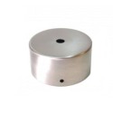 Soporte metal acero mate de 80mm diámetro alto una salida