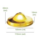 Portatulipas de latón de 113mm de diámetro x 37mm de alto