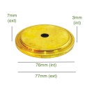 Tapa y portatulipas de latón 76mm diámetro x 6mm alto