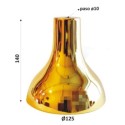 Campana de metal dorada 140mm alto x 125mm diámetro