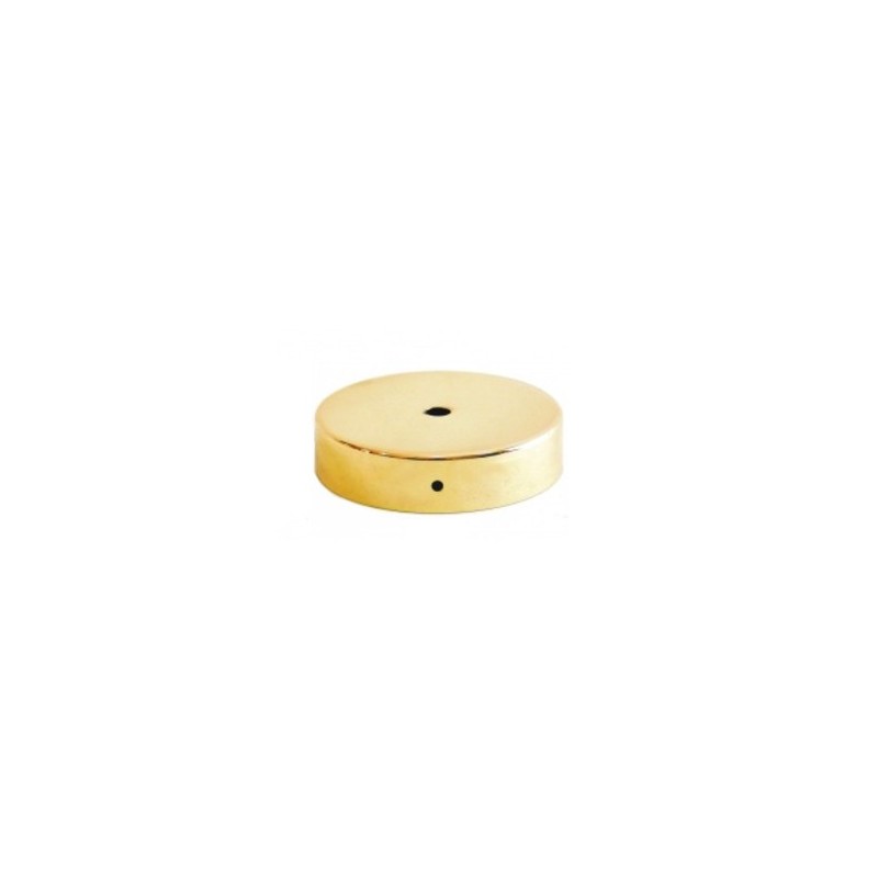 Soporte de metal oro brillo 60mm diámetro y una salida