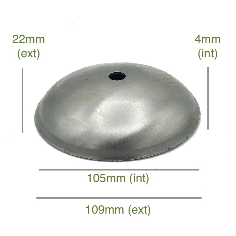 Tapa portaglobos hierro bruto 105mm diámetro x 4mm
