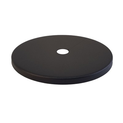 Tapa portaglobos color negro 100mm diámetro x 5mm