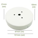 Portaglobos color blanco 97mm x 18mm con tornillos