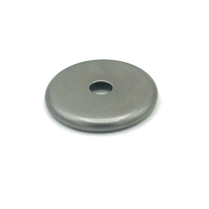 Tapa portaglobos hierro bruto redondeada 46mm diámetro x 4mm
