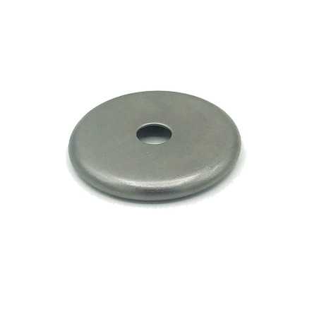 Tapa portaglobos hierro bruto redondeada 46mm diámetro x 4mm