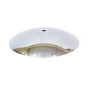 Tapa cóncava cromada 130mm x 3mm para globos de cristal