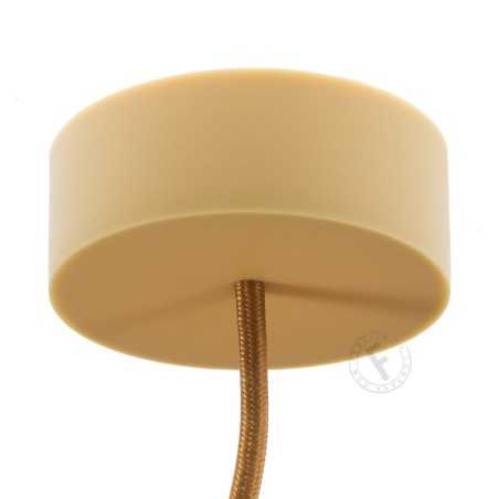 Soporte decorativo silicona 81mm beige de una salida