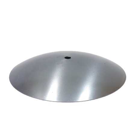 Tapa cóncava en hierro bruto 60mm x 2mm para globos de cristal