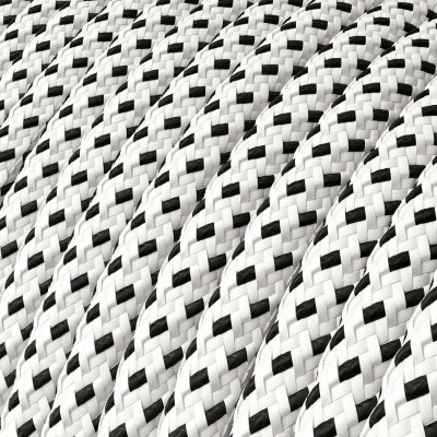 Cable decorativo textil a metros homologado blanco motas