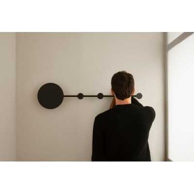 Lámpara pared acero LED integrado negro mate SANGHEN