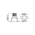 Lámpara techo aluminio LED integrado negro mate GOUDOU