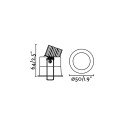 Lámpara techo aluminio LED integrado negro mate ANSOST