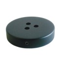 Soporte metal color negro 100mm diámetro y tres salidas
