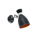 Lámpara pared acero E14 negro mate AUBRAC