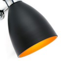 Lámpara pared acero E14 negro mate AUBRAC