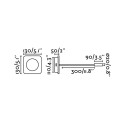 Lámpara pared acero LED integrado madera DENAIN