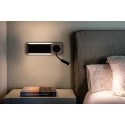 Lámpara pared acero LED integrado madera VEUVES