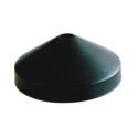 Soporte metal de color negro de 90mm cónico y una salida