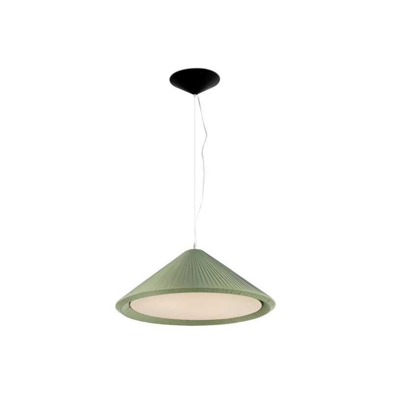 Lámpara techo acero E27 verde POISSAC