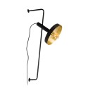 Lámpara pared acero E27 negro mate COMBRIT