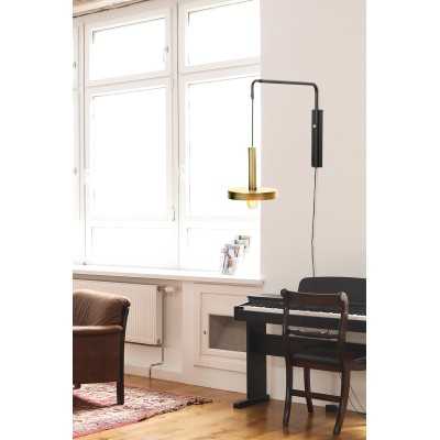 Lámpara pared acero E27 negro mate DOUMEN