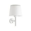 Lámpara pared acero E27 blanco mate LAILLY